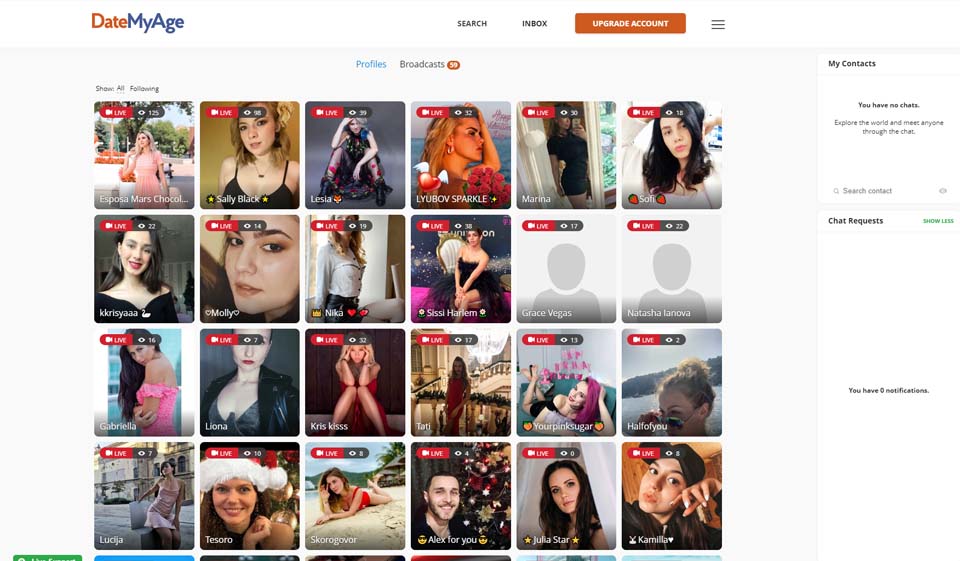 What Search Options Are There on DateMyAge?