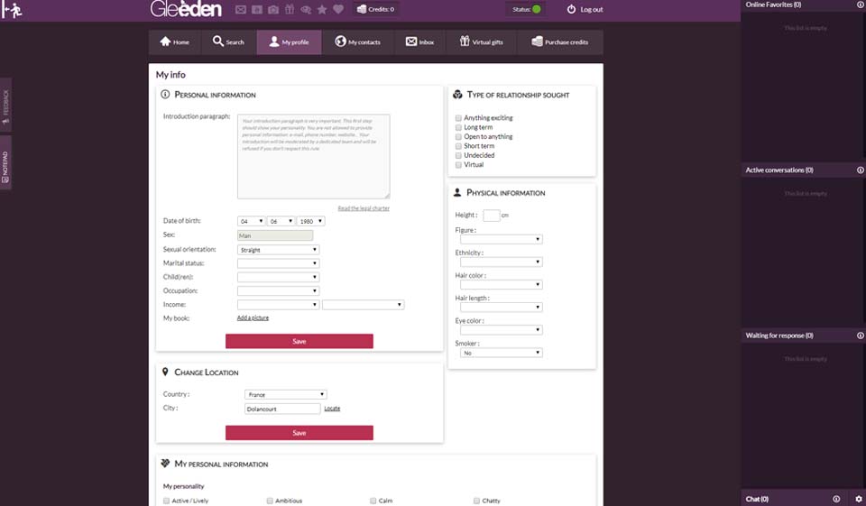 What Are Search Options On Gleeden?