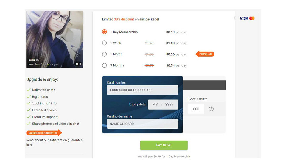 CheekyLovers Membership Price and Available Payment Methods