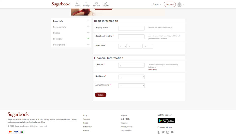 SugarBook Membership Price and Other Payment Method