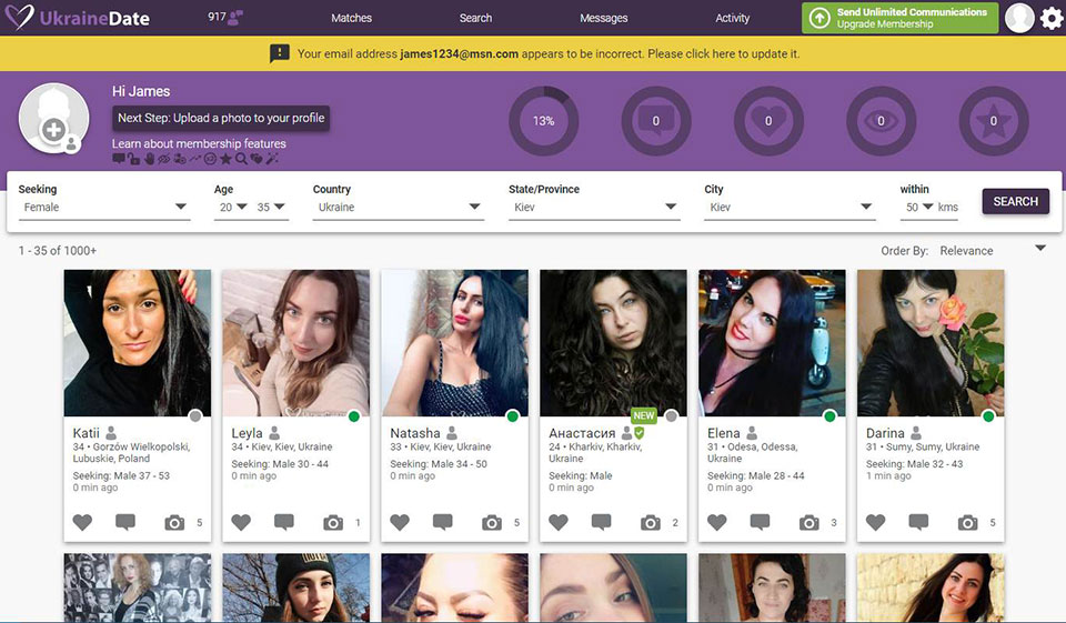 Ukraine Date Sign Up Process