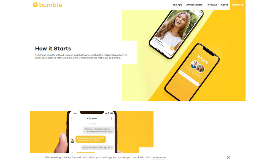 Bumble Website Design & Usability
