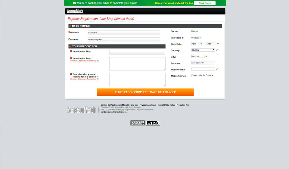 AmateurMatch recenze v roce 2020