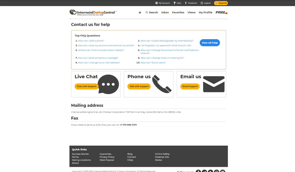 Interracial Dating Central Contact Information