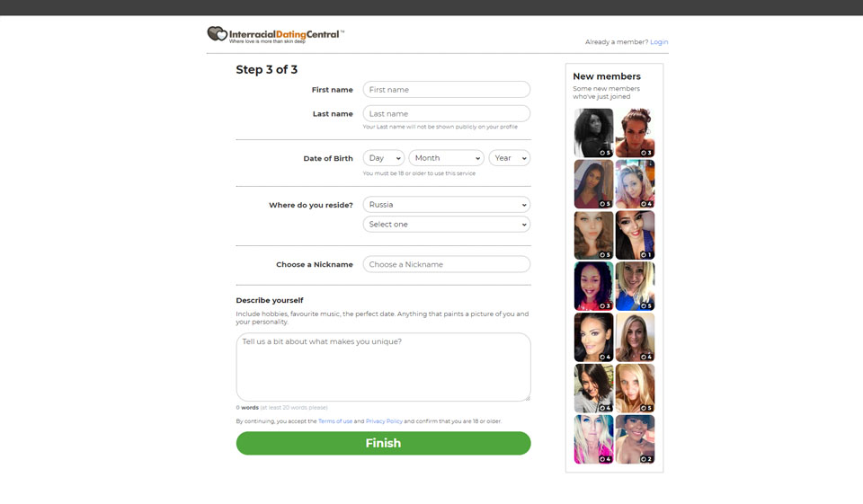 Interracial Dating Central Website Design & Usability