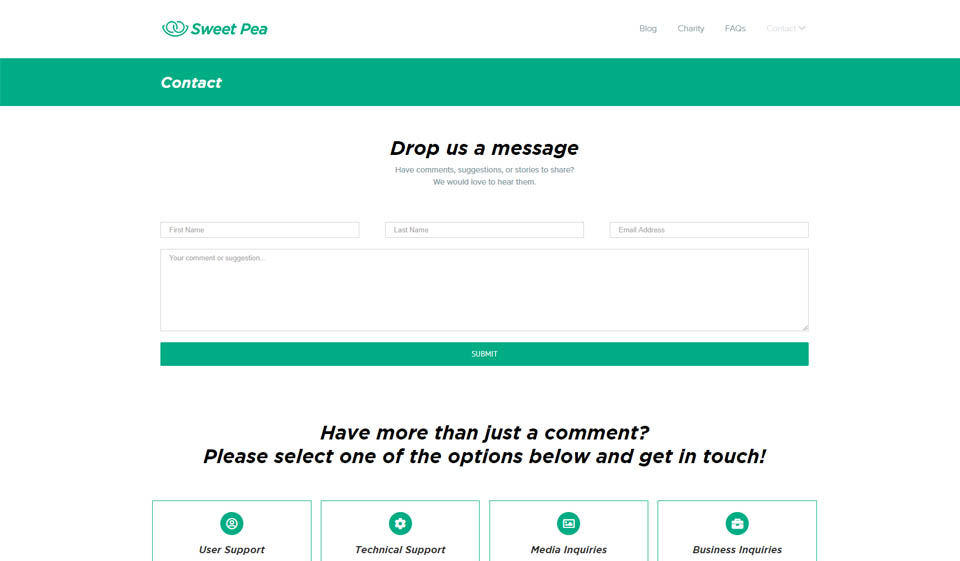 Sweet Pea Website Design & Usability