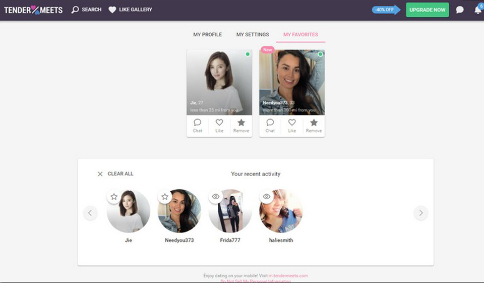 TenderMeets Sign Up Process