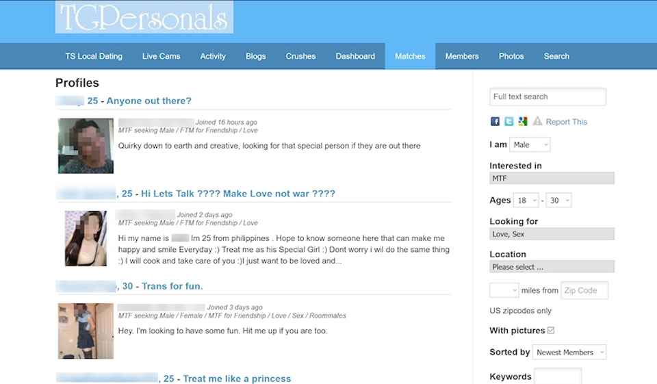 TGPersonals Sign up Process
