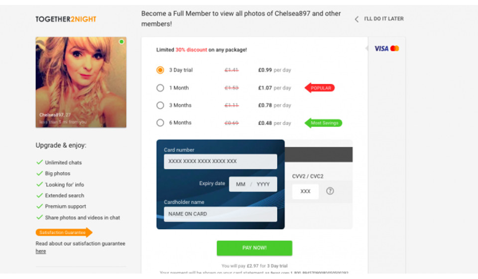 Subscription Costs and Payment Info