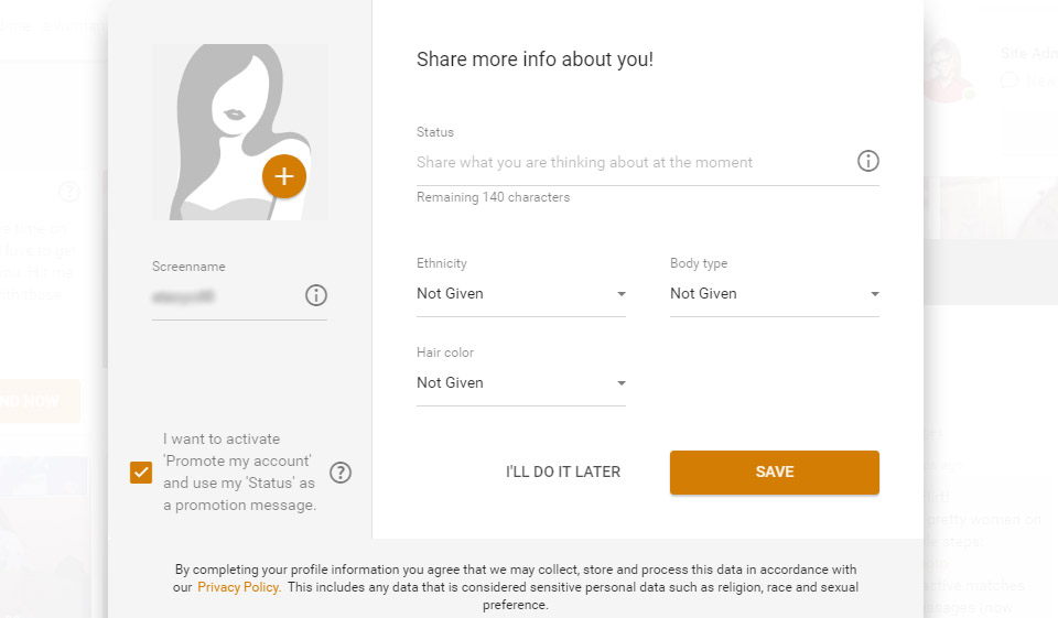 EbonyFlirt Users Profile Quality