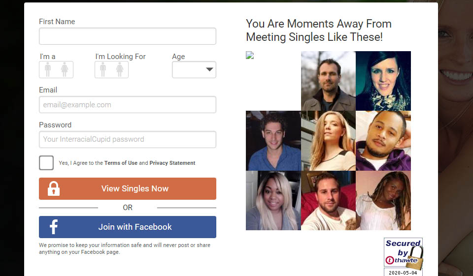 InterracialCupid Sign up Process?