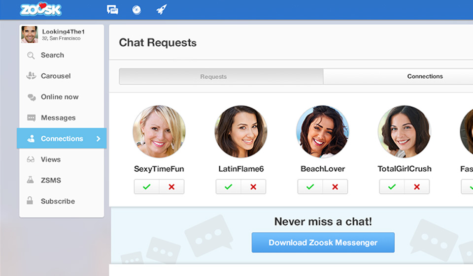 Which browsers support Zoosk
