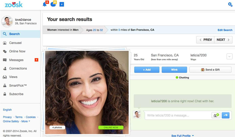 Zoosk Users Profile Quality