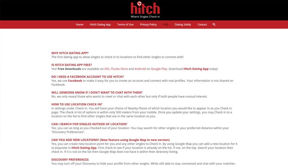 How old should you be to register on Hitch?