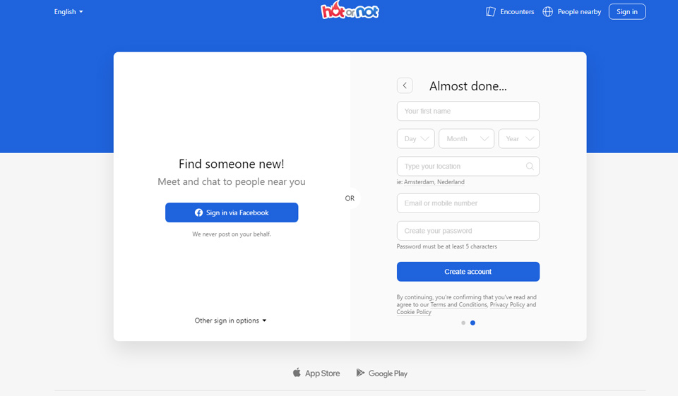 How many members does Hot or not have around the world?