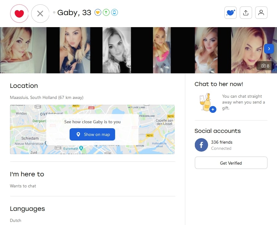 What are the different search options for Hot or not?