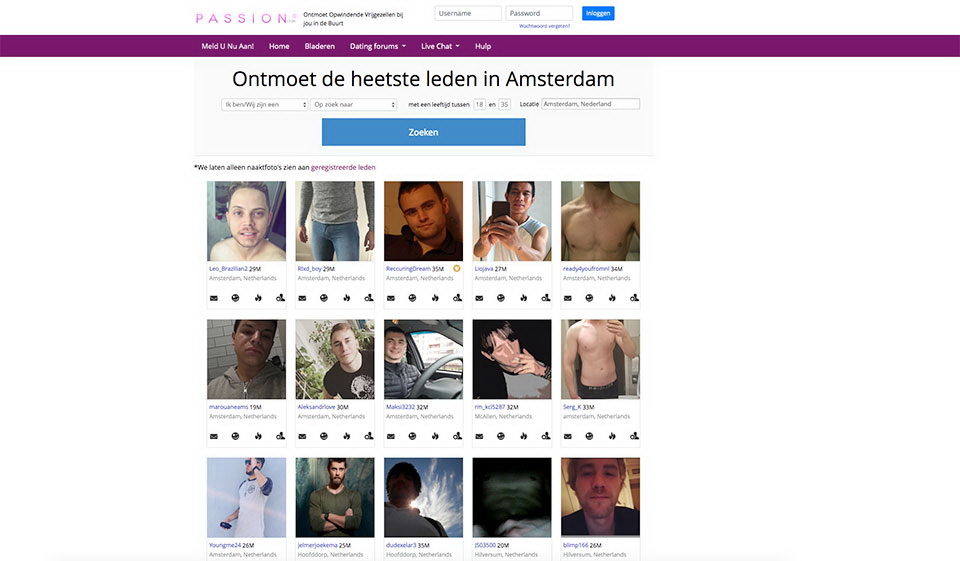 How old should you be to register on Passion.com?