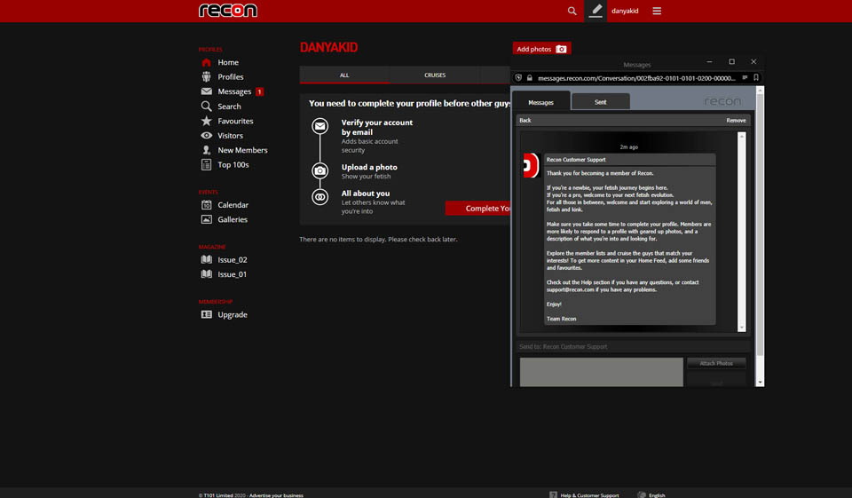 How old should you be to register on Recon?
