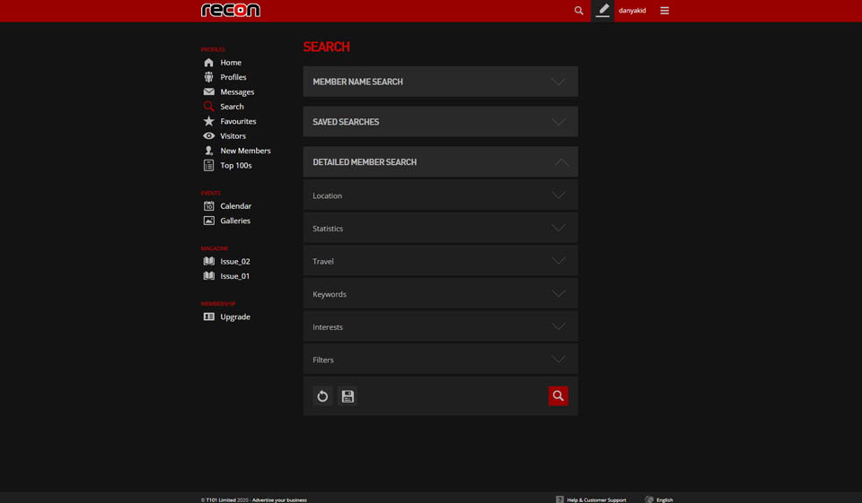 How can you start messaging with someone on Recon?