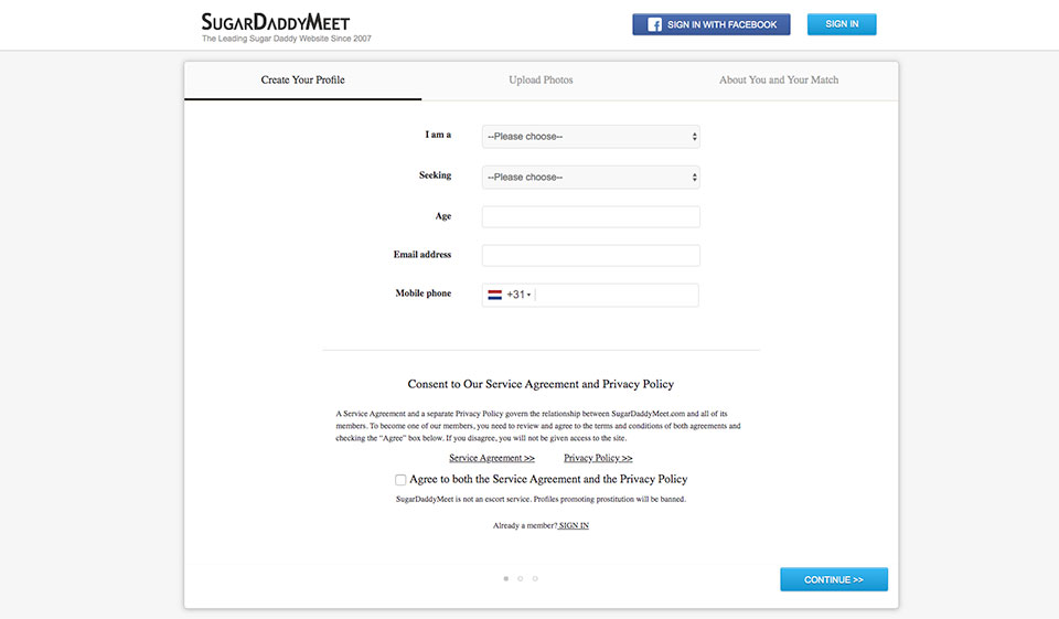 What Was SugarDaddyMeet's Year of Foundation?