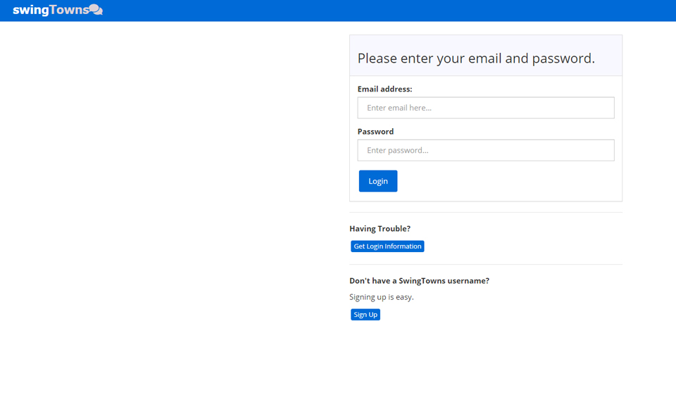 Οι διάφορες επιλογές αναζήτησης στο Swingtowns