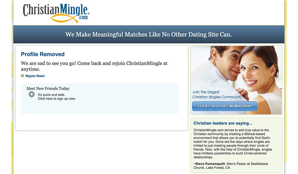 Is ChristianMingle a Hook-Up App